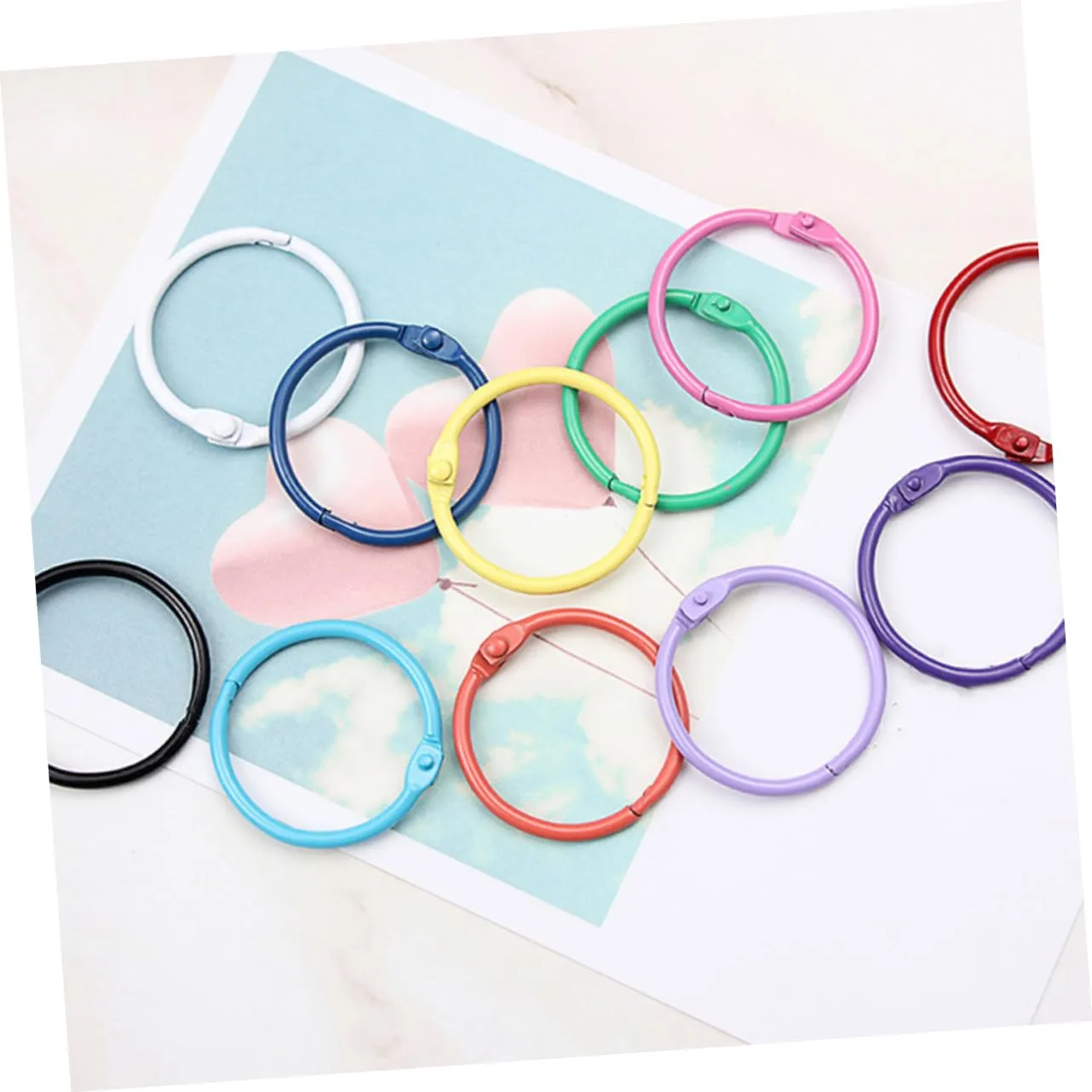 Angoily Anelli Portachiavi Metallo 70 Pezzi Colori Misti Resistenti