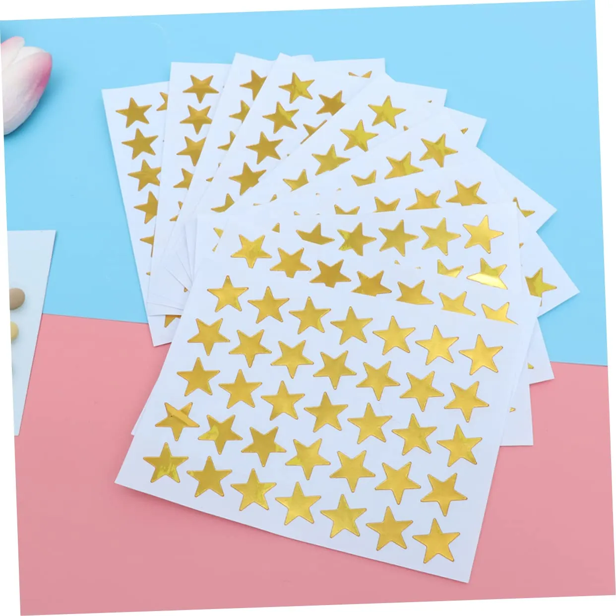 Angoily Stelle Adesive Oro 50 Fogli PVC piccole premio