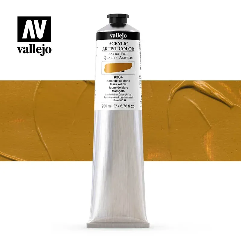 Vallejo Acrylic Artist 304 colore acrilico giallo Marte 200ml