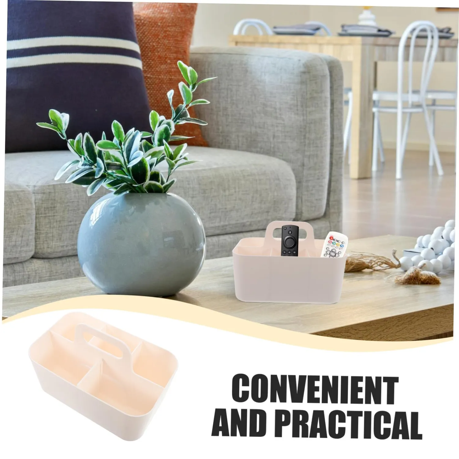 Angoily organizer scrivania bianco plastica con maniglia