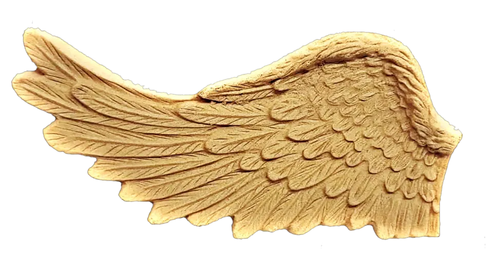 Deco Foam 1206 Fregio Ali Angelo Pasta Legno 12x6 cm