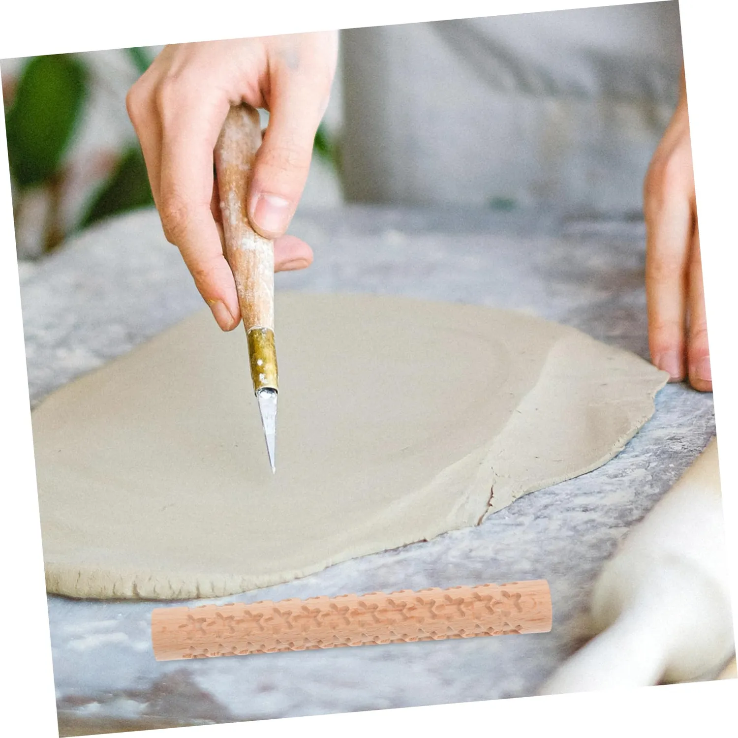 Angoily Mattarello in Legno Stella per Biscotti e Pasta