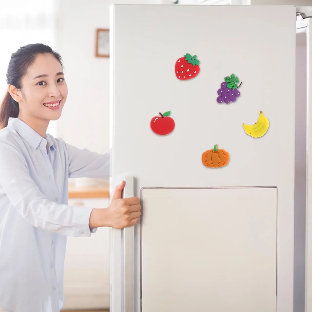 Angoily magneti frigo frutta 10 pezzi calamite colorate bambini