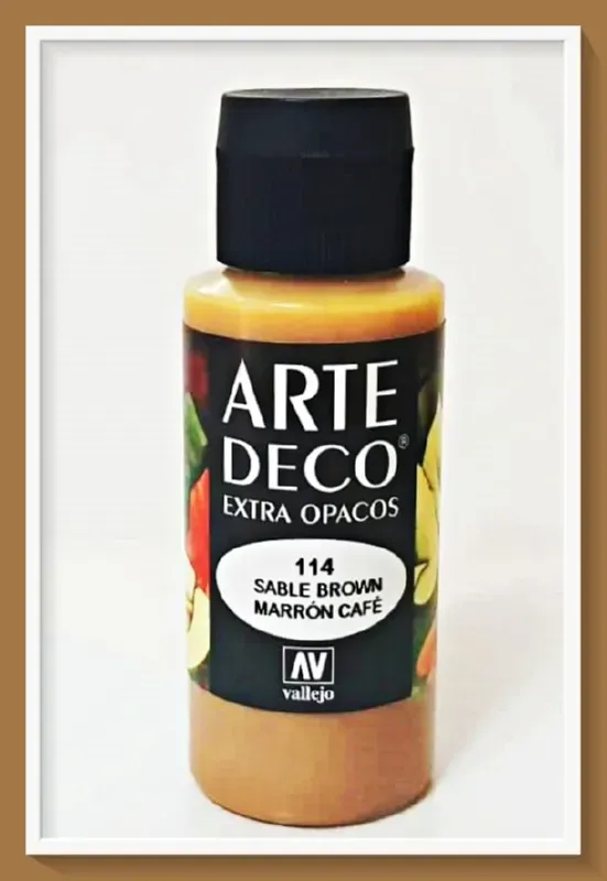 Vallejo Arte Deco Color 114 acrilico marrone 60 ml