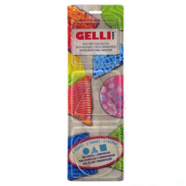 Gelli Arts Minis piastra gel set 3 pezzi 7,6 cm forme