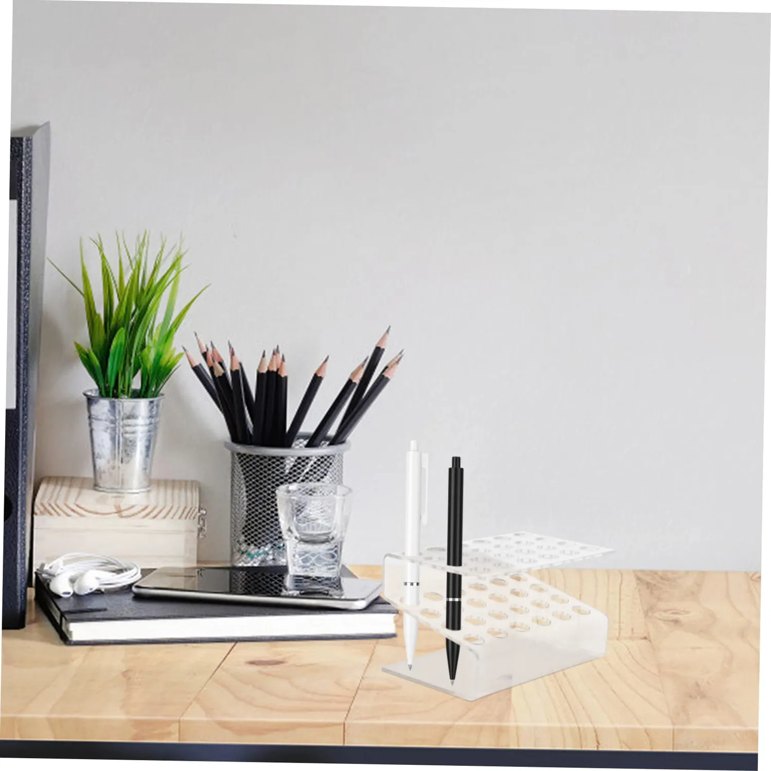 Angoily organizer trasparente portapenne scrivania acrilico