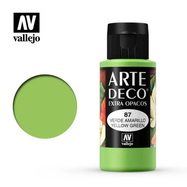 Vallejo Arte Deco 087 colore acrilico giallo verde 60ml