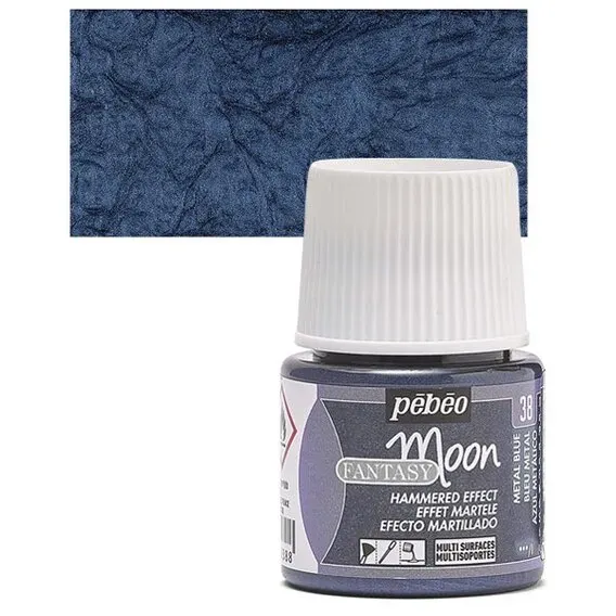 Pebeo Fantasy Moon 38 smalto 45 ml Metal Blue coprente