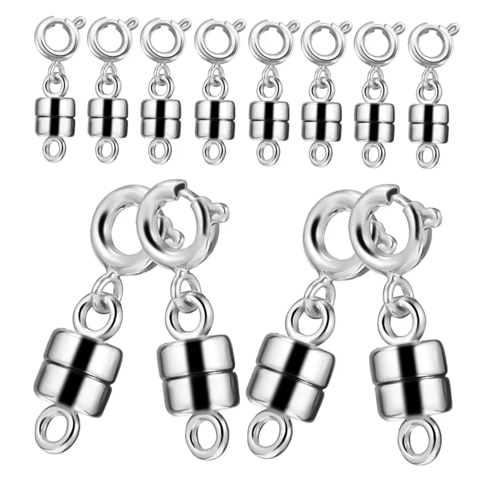 Angoily Chiusure Magnetiche Gioielli Lega Argento 12 Pezzi