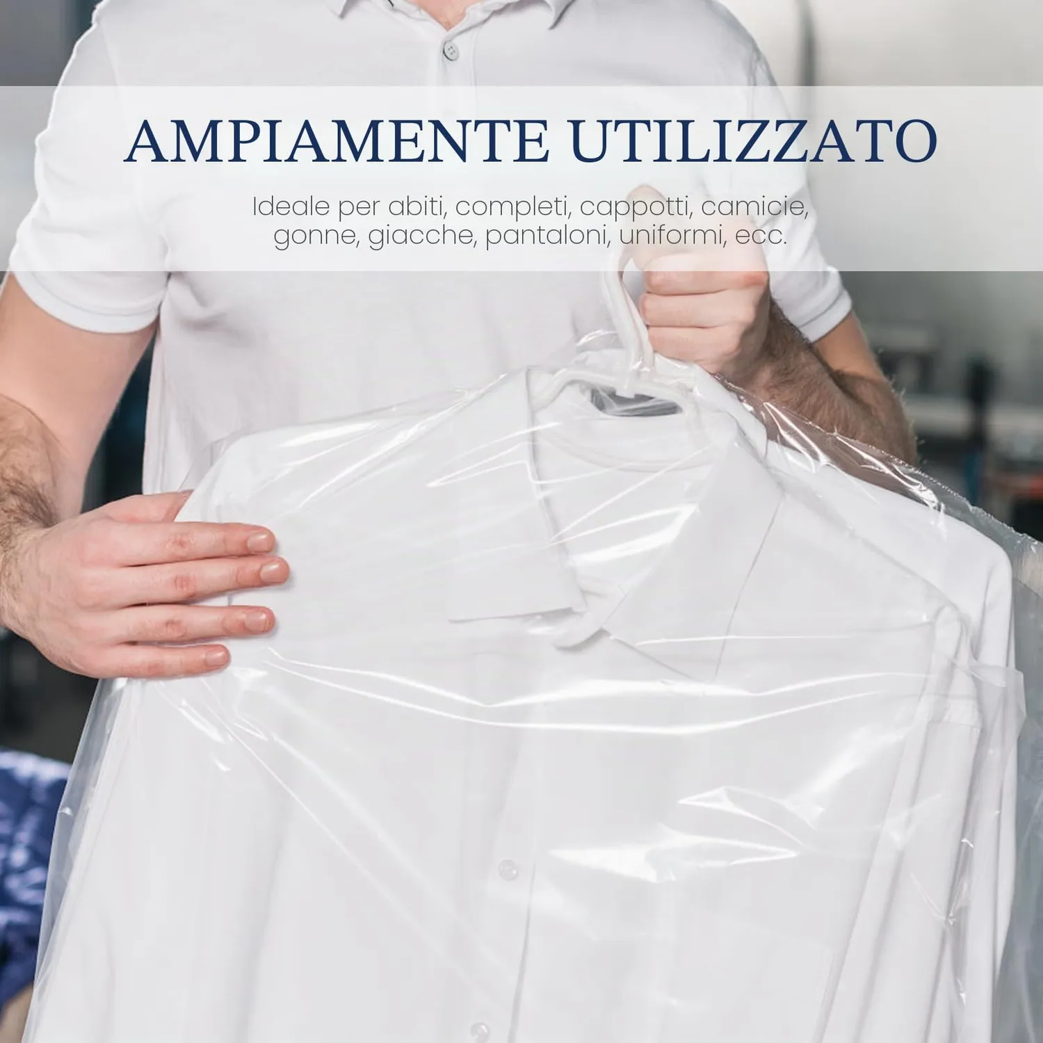 Angoily Copriabiti sacchetti trasparenti 50 pezzi 60x100 cm
