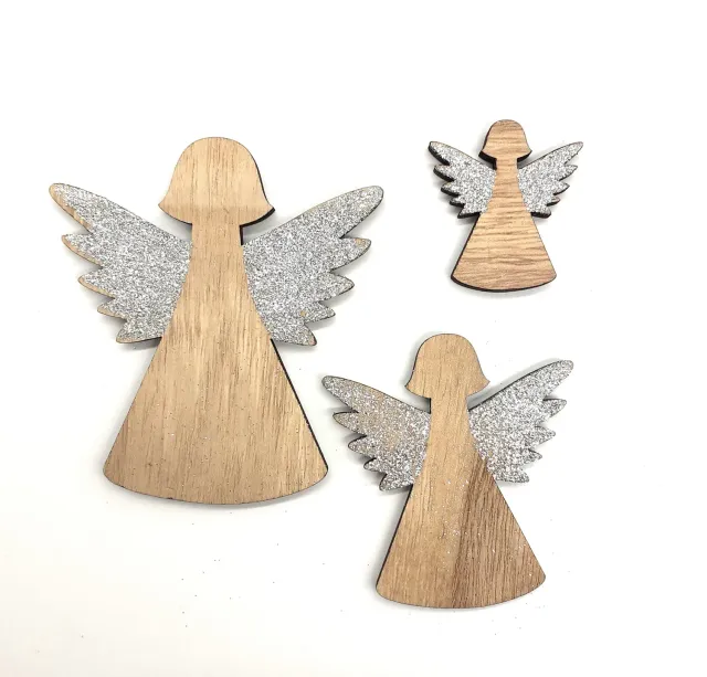 Deco Foam 3463576 Angioletti Legno 4-9 cm Naturali