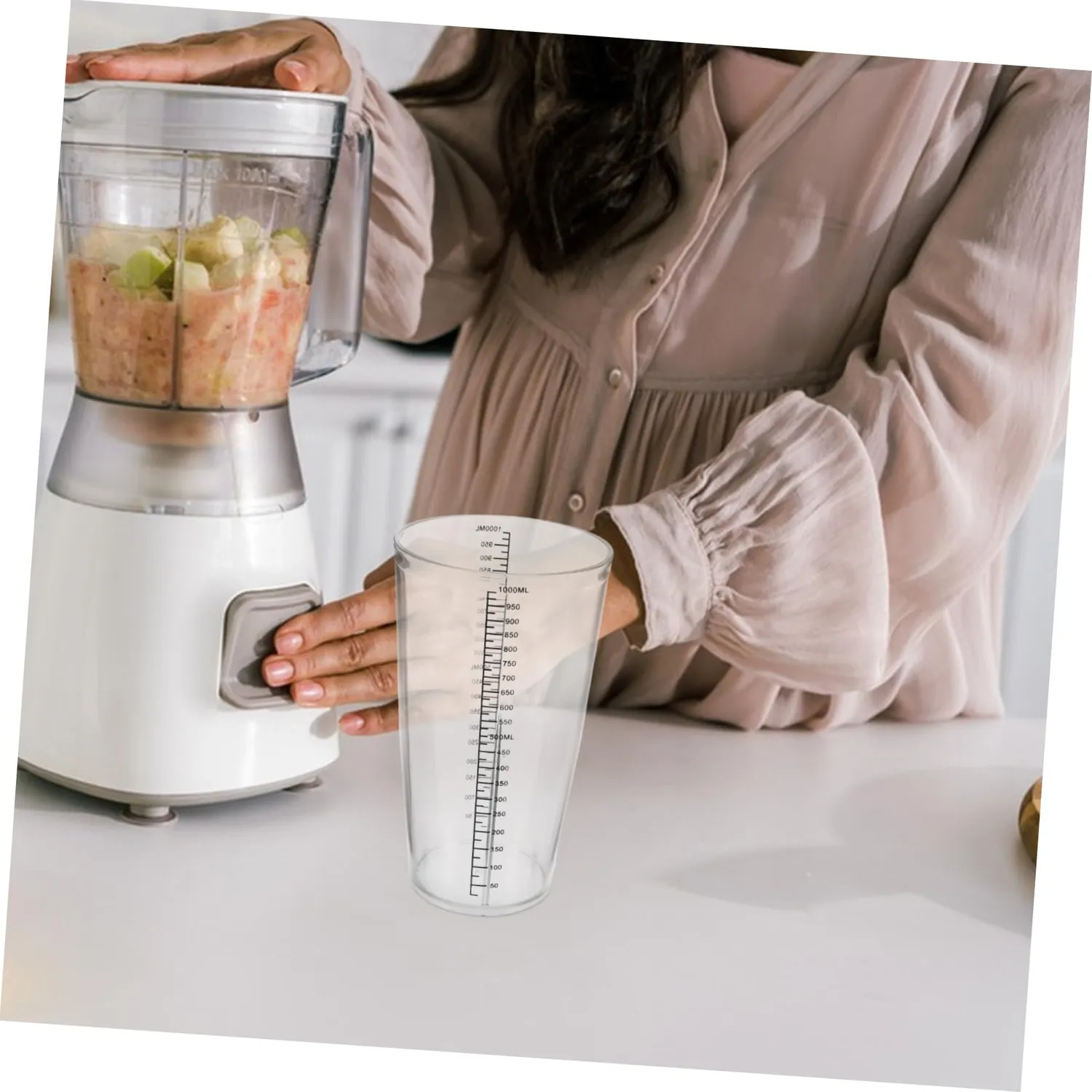 Angoily Bicchiere Graduato Trasparente 1000 ml Frullati