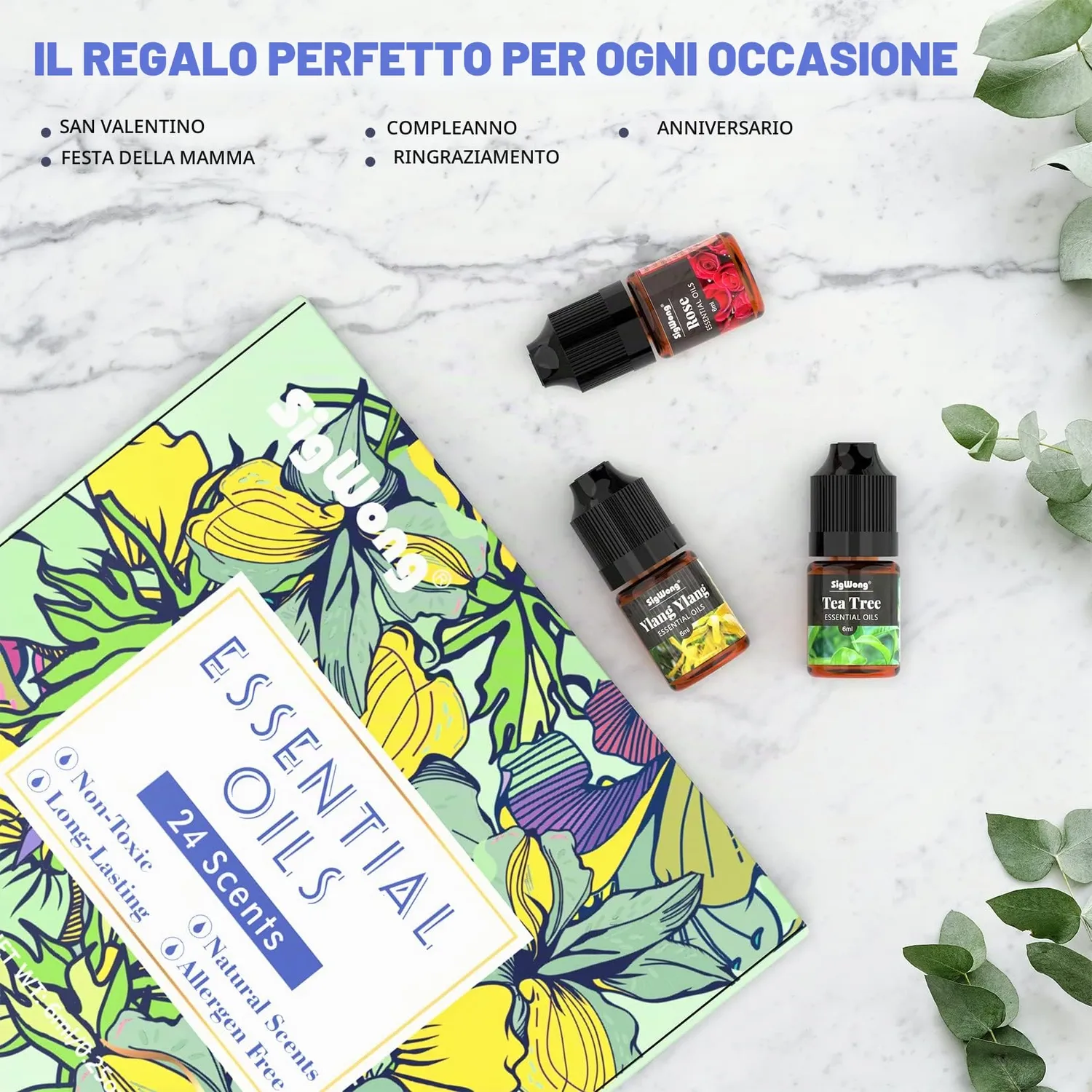 Sigwong oli essenziali 24x6 ml concentrati