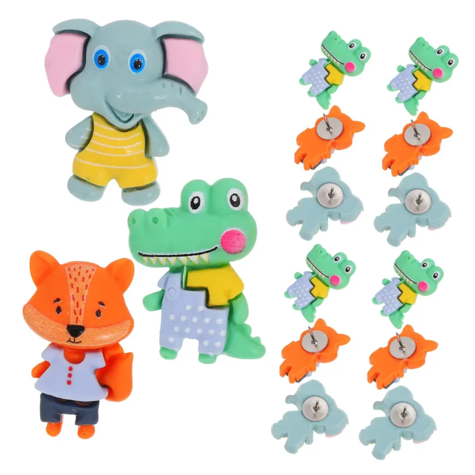 Angoily Puntine Bacheca Animali 15 Pezzi Colorate Metallo