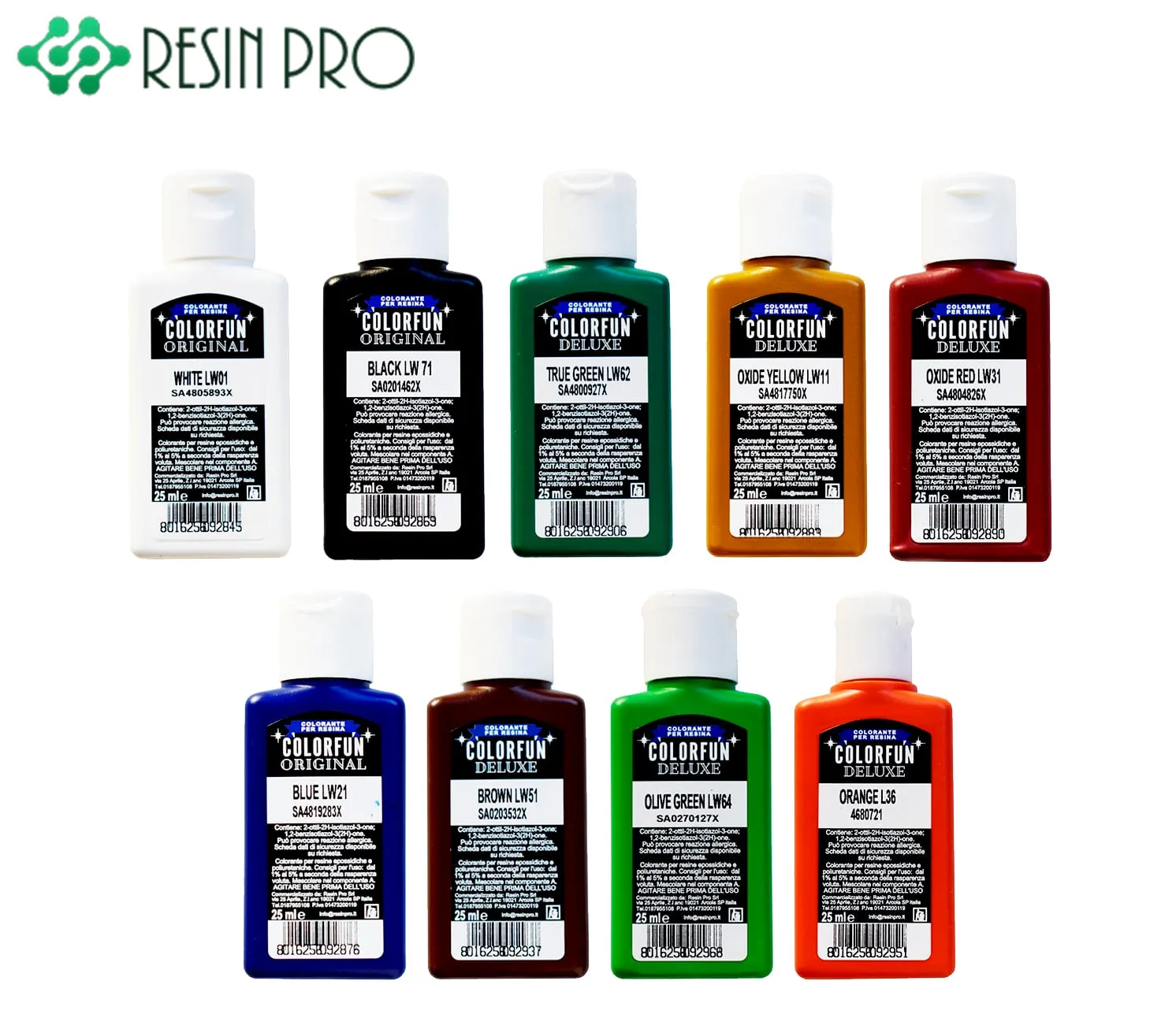 Resin Pro Colorfun paste coloranti resina set 13 pastello