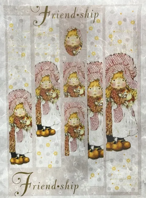 Deco Foam NCF-311 carta di riso decoupage A3 floreale