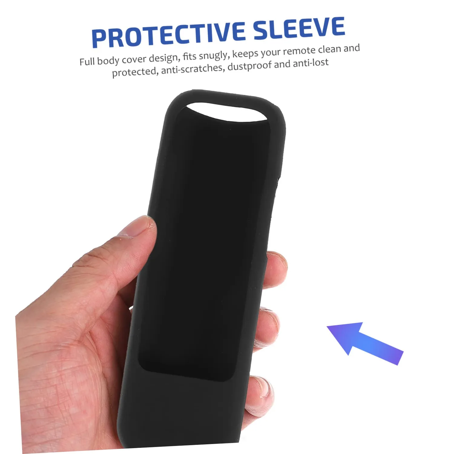 Angoily cover telecomando TV silicone 2 pezzi blu nero