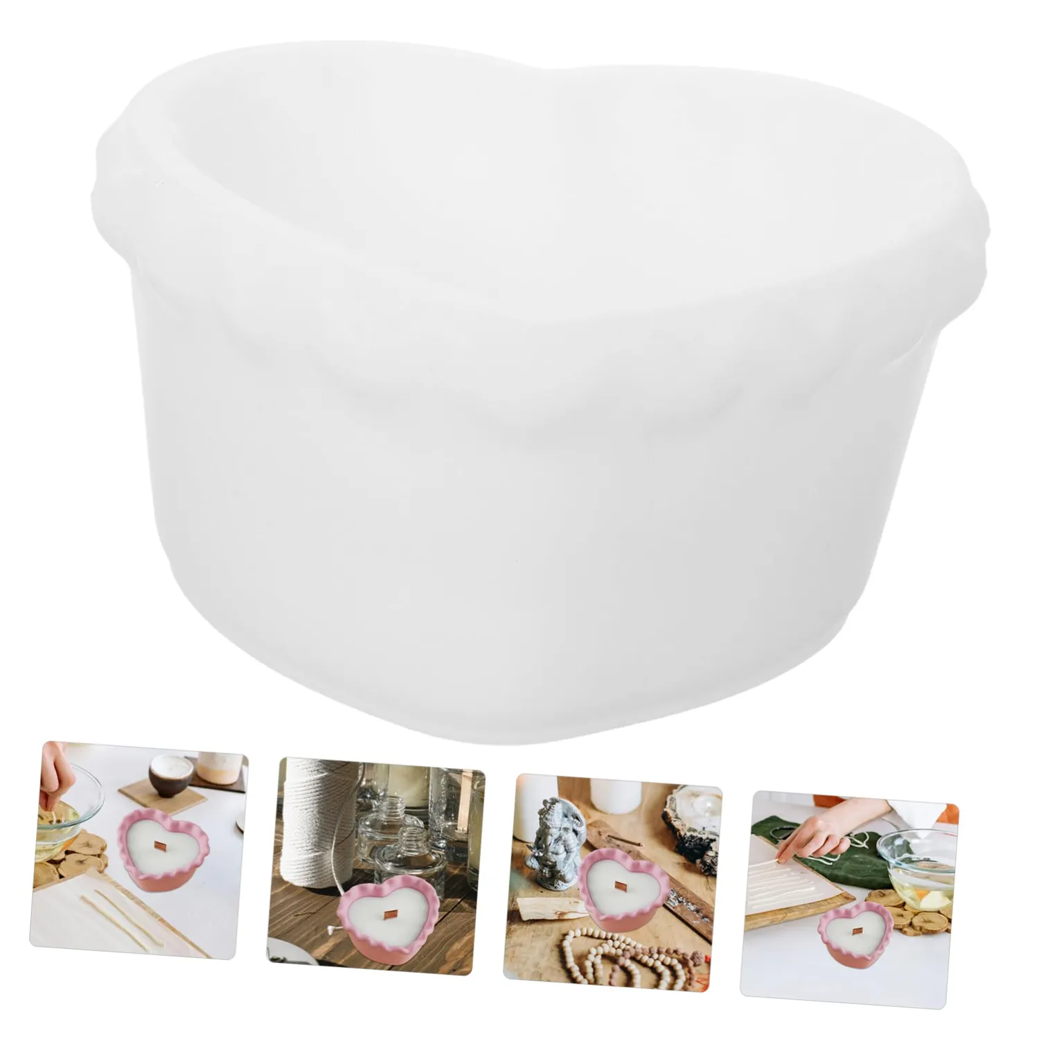 Angoily stampo silicone cuore candele 2 pezzi