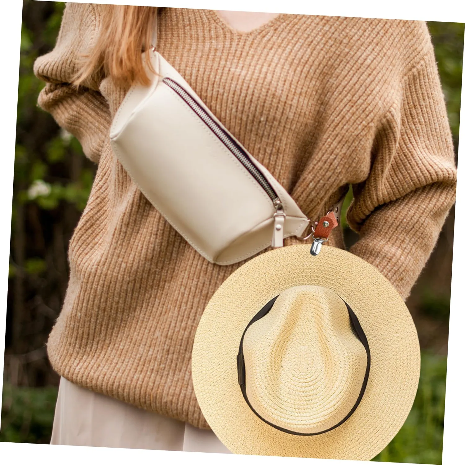 Angoily Clip per Cappello in PU 2 Pezzi Leggera da Viaggio