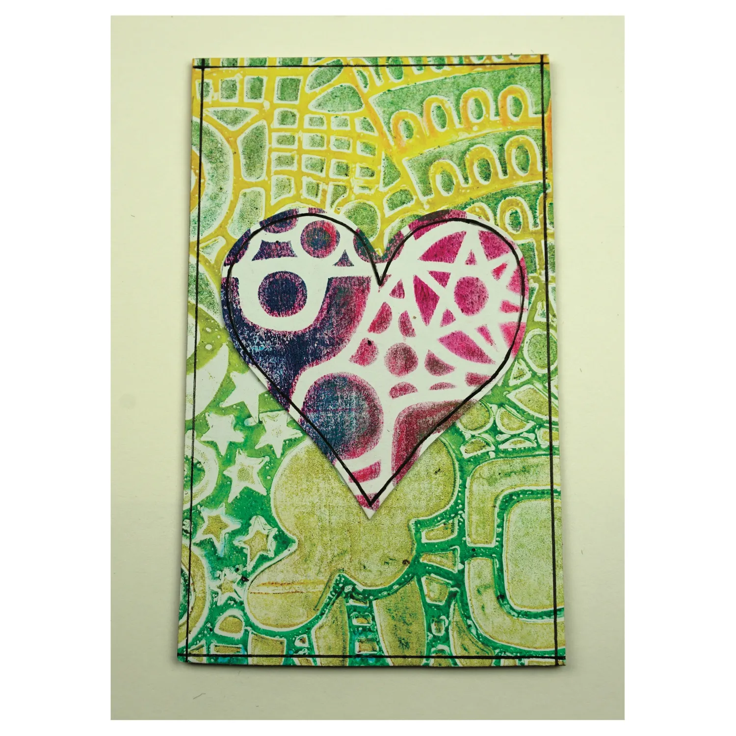 Gelli Arts Handmade Card Kit biglietti fai da te con piastra 3x5