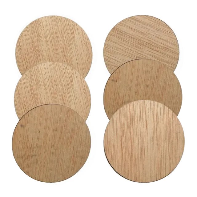Naturesin Sottobicchieri tondi legno 10 cm kit 6 pezzi