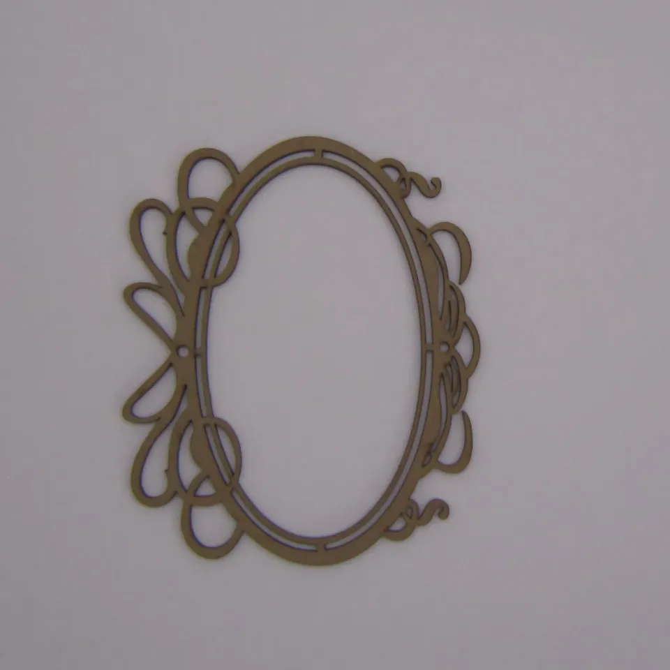 Deco Foam 741886 cornice ovale in legno 15x12,4 cm grezza