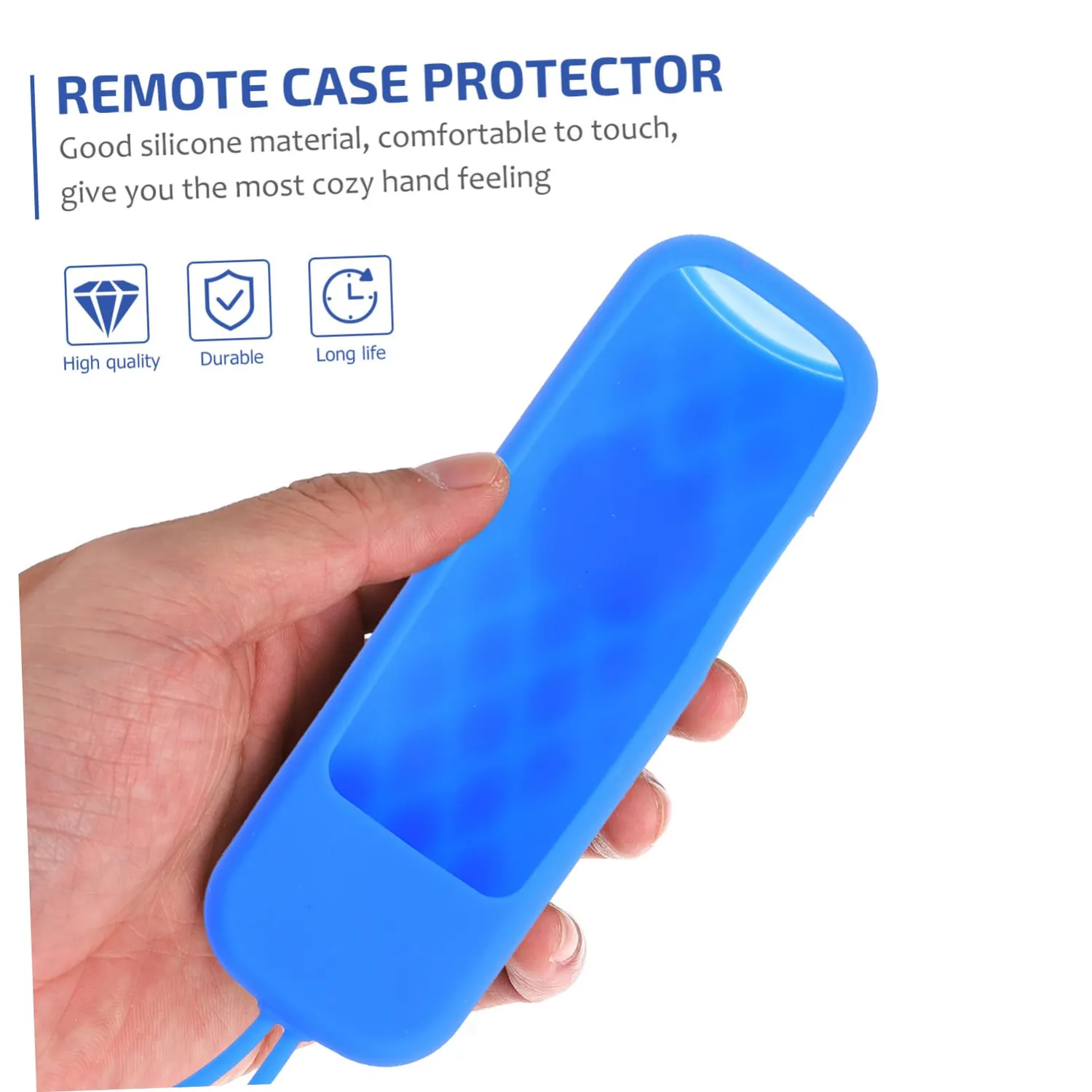 Angoily cover telecomando TV silicone 2 pezzi blu nero