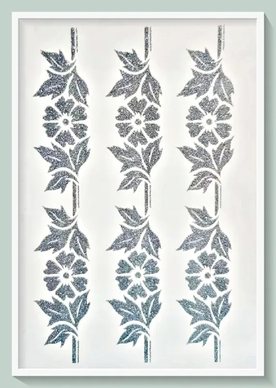 Deco Foam Transfer Glitter S-09 foglio argento 17x25 cm