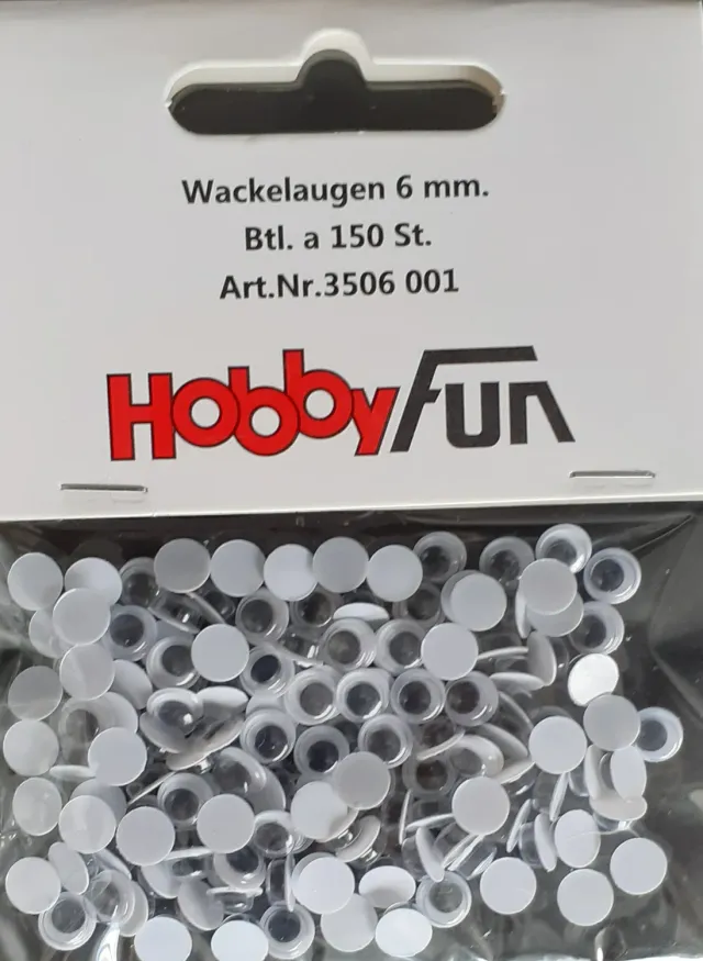Deco Foam 3506001 occhietti mobili 6 mm 150 pz