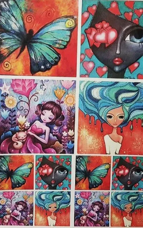 Deco Foam Tela 67 carta di riso adesiva fantasia