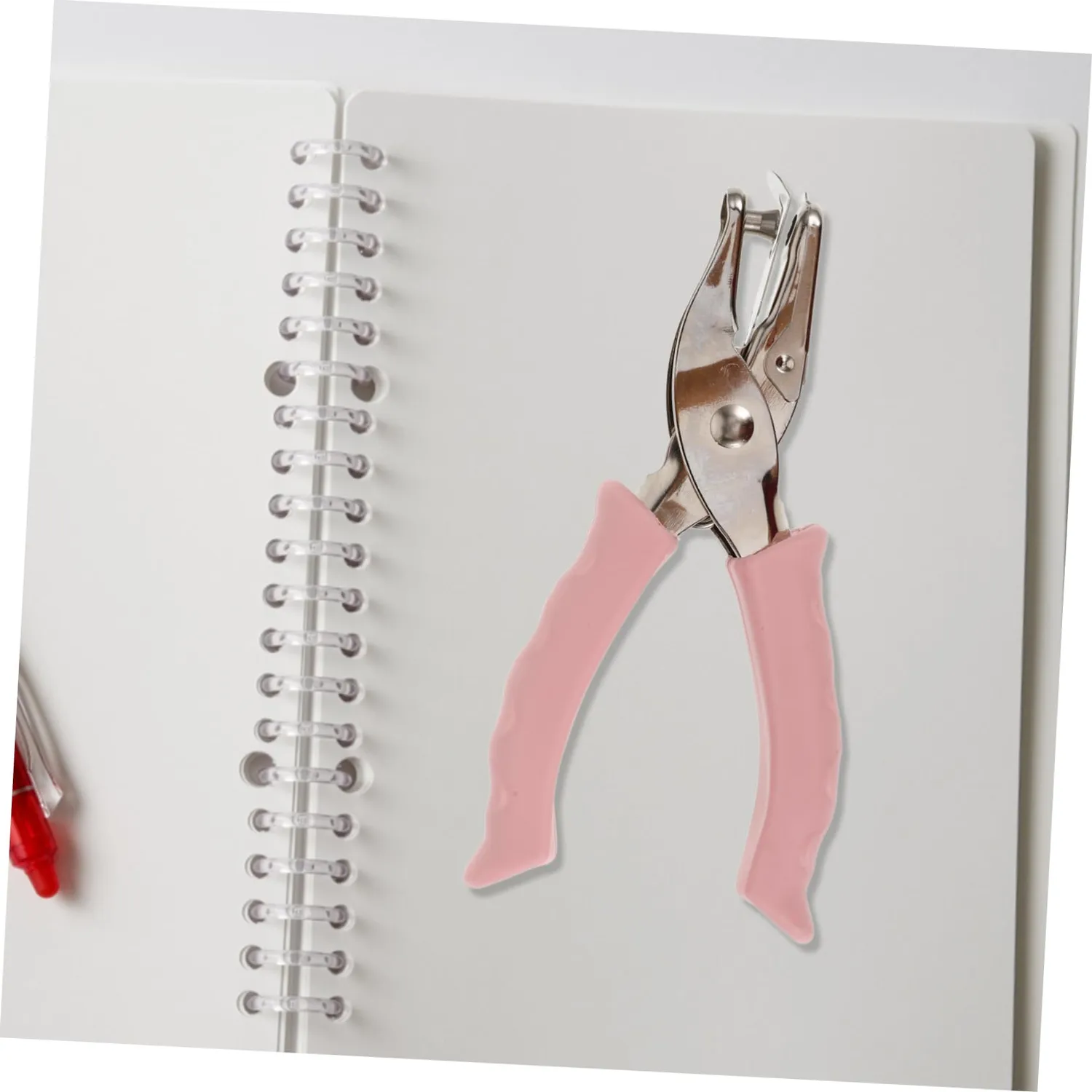 Angoily perforatore singolo rosa per carta e cartoncino