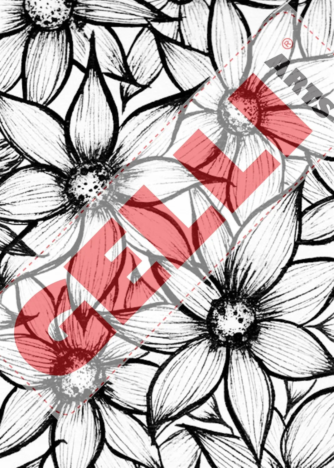 Gelli Arts Wildflowers image transfer 20 fogli 13x18 cm laser