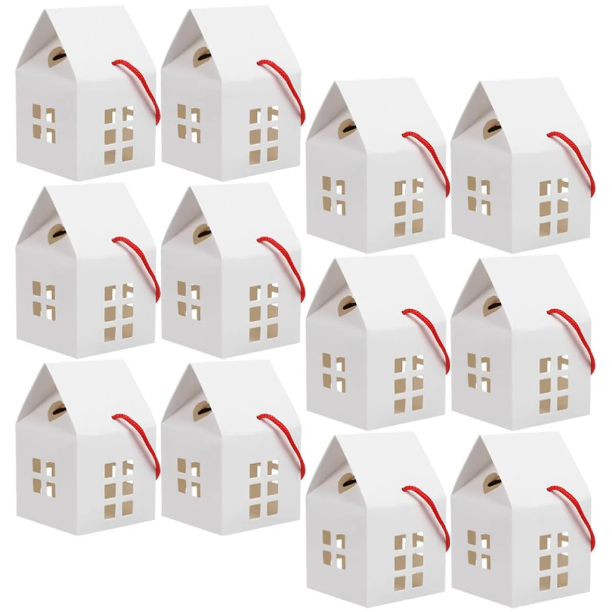 Angoily Scatola Carta Casa Marrone Chiaro 24 Pezzi Dolci