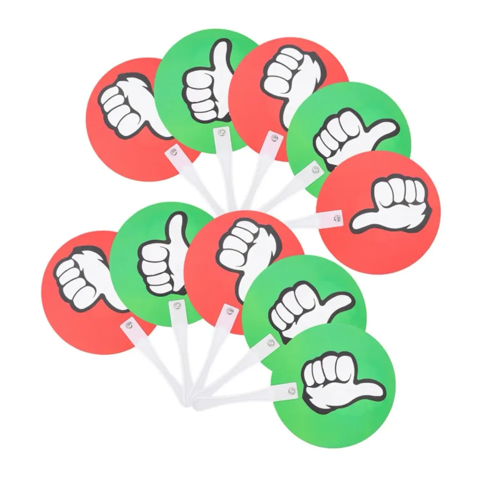 Angoily Thumbs Up Paddles 40 pezzi Sì No plastica voto
