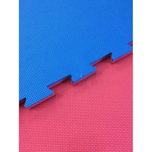 Giodicart tappeto esercizi reversibile 100x100 set 2 pz rosso blu