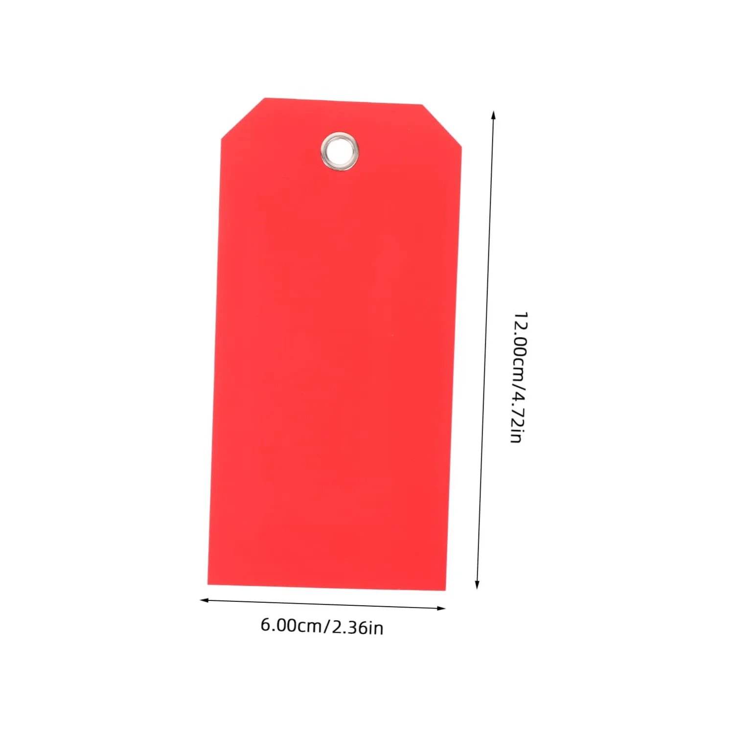 Angoily etichette bagagli plastica rosse 100 pezzi con filo