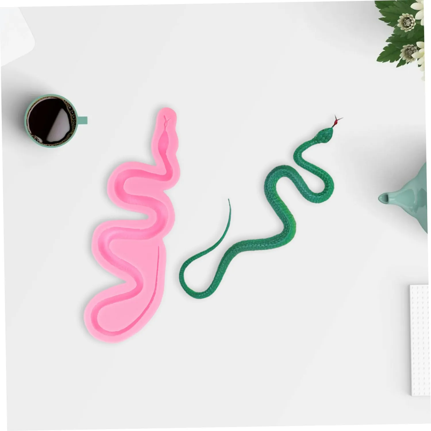Angoily Stampo Silicone Serpente resina pendenti grande