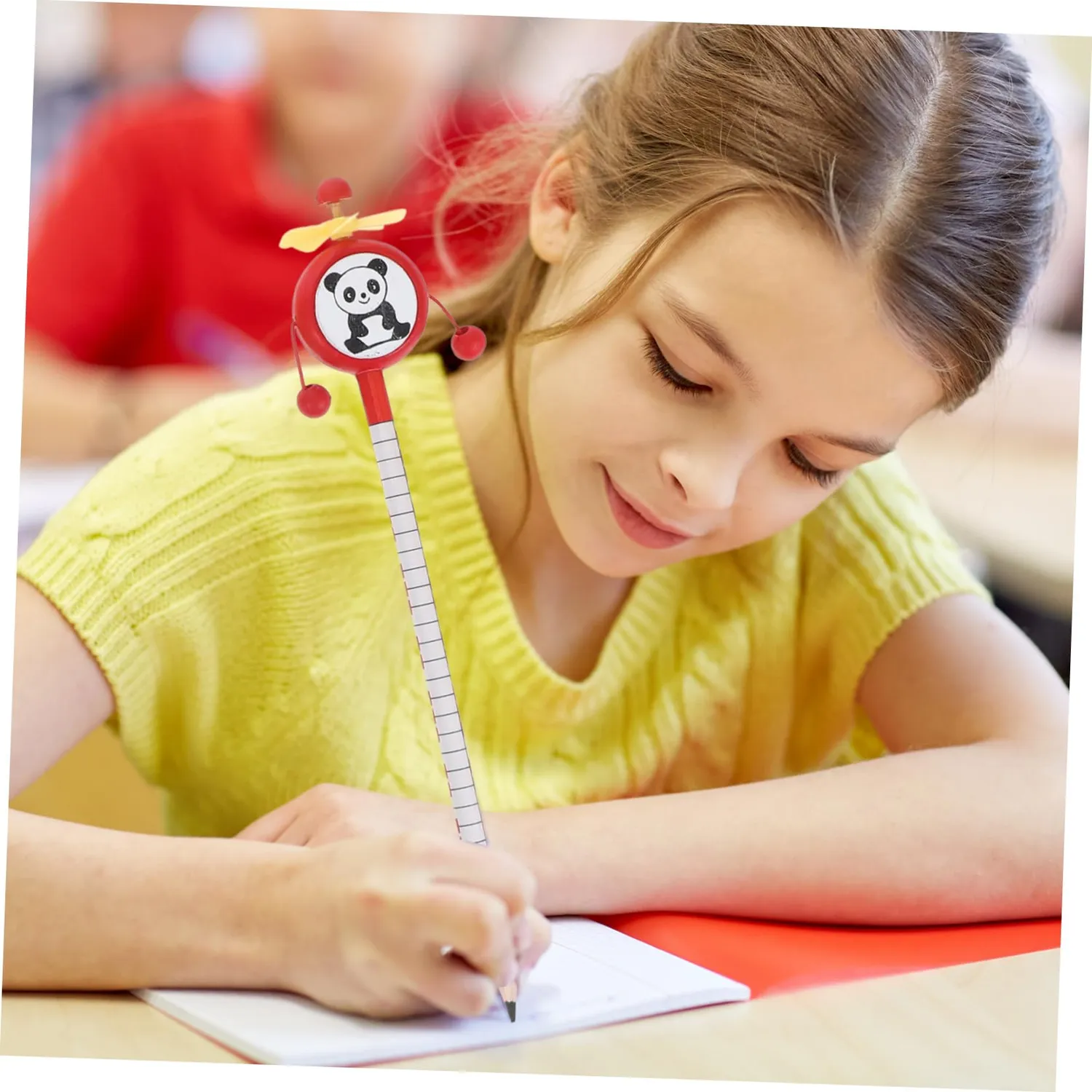 Angoily matite legno cartoon 12 pezzi top sonaglio scuola