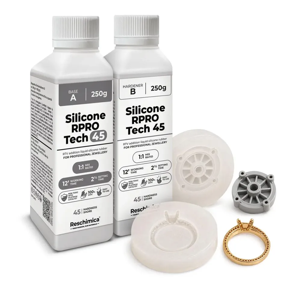Reschimica R Pro Tech 45 gomma siliconica stampi 500 gr traslucida