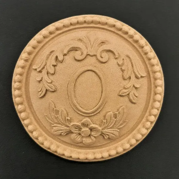 Deco Foam rosone fiore legno intagliato 11,5 cm