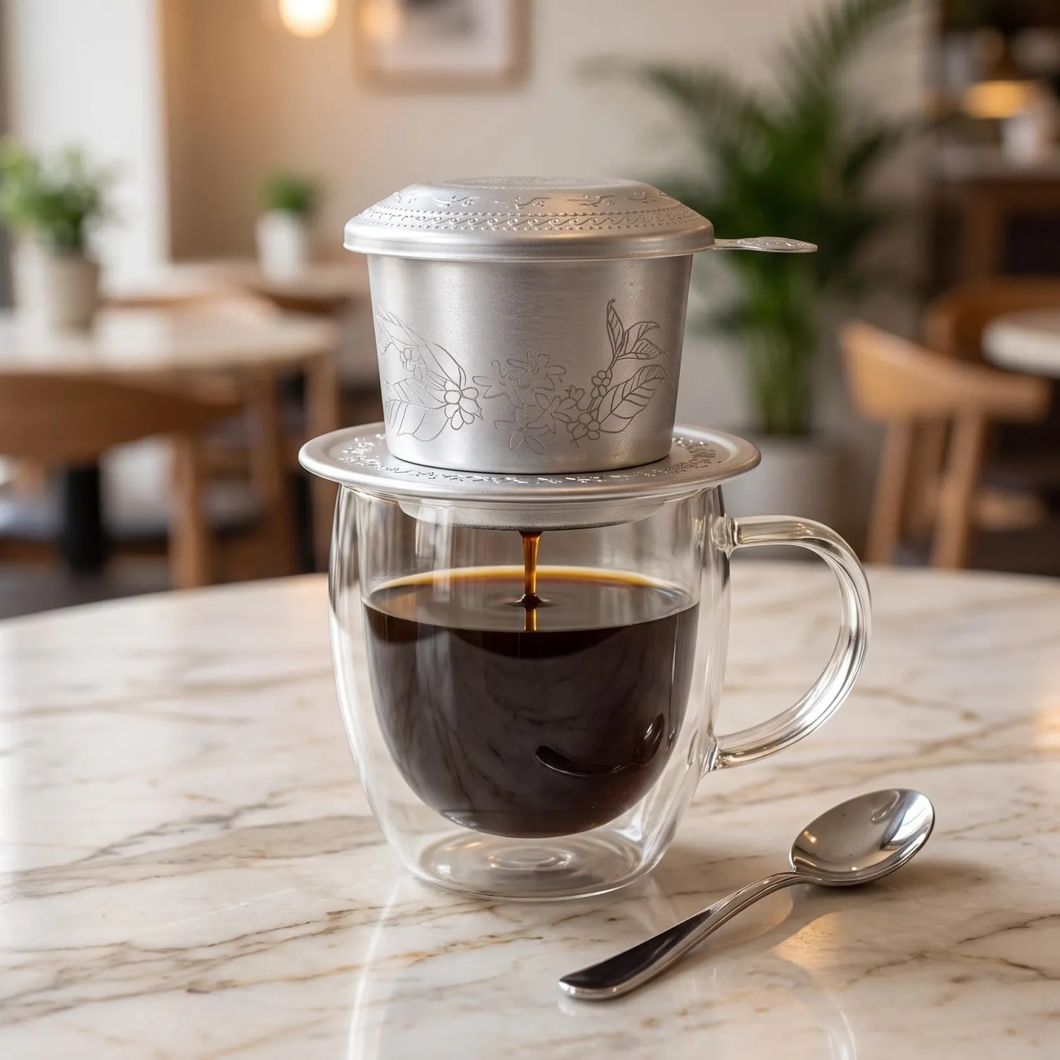 Angoily filtro caffè vietnamita acciaio inox portatile