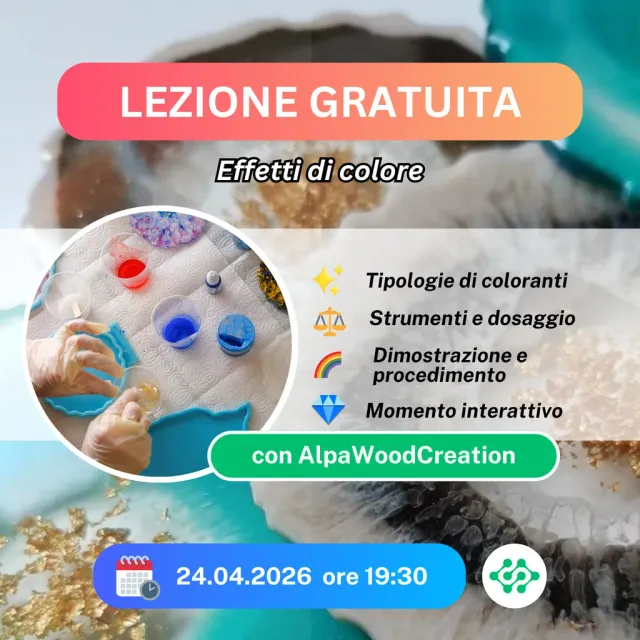 Naturesin Lezione Gratuita effetti colore resina epossidica