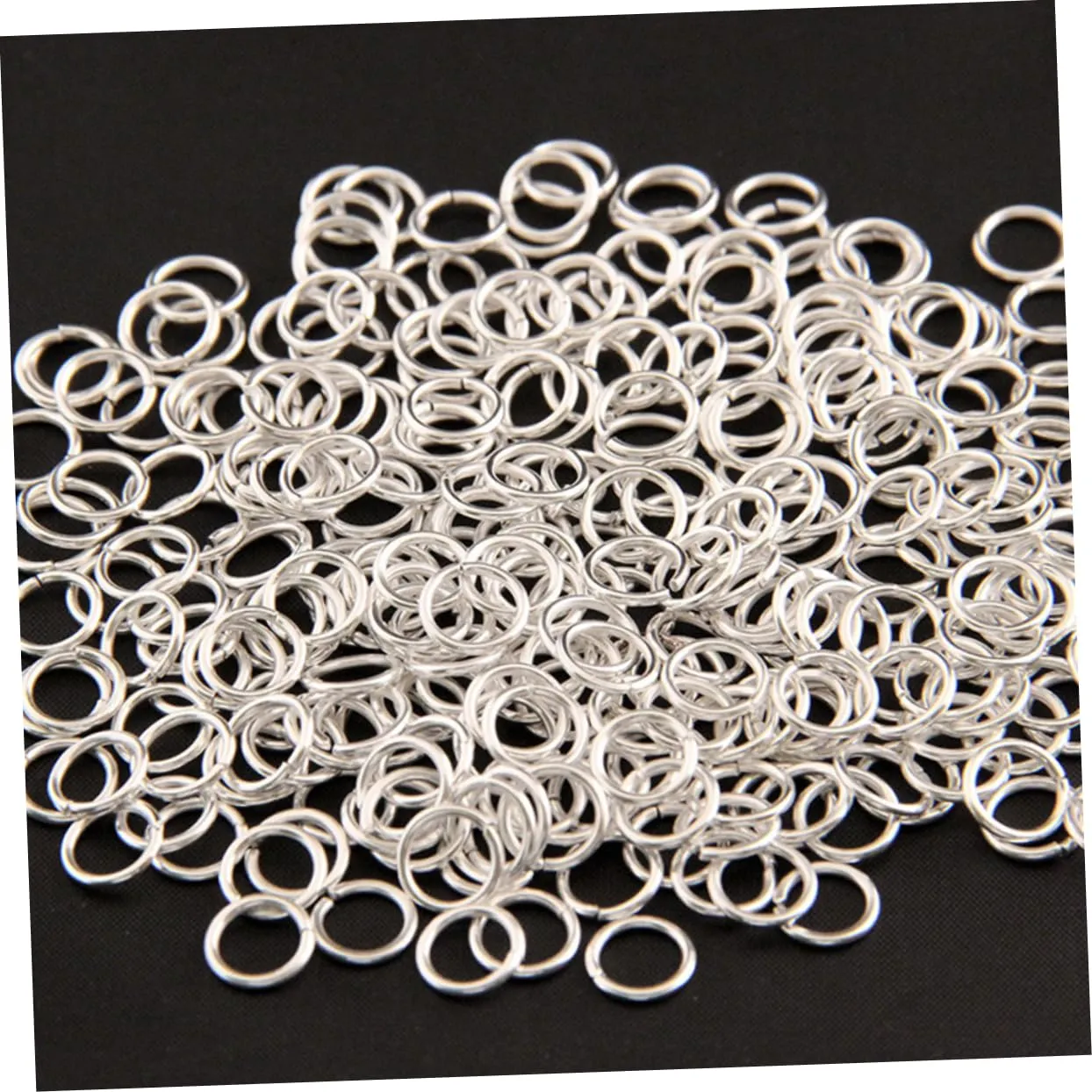 Angoily anellini metallo aperti 14mm 180 pezzi argento