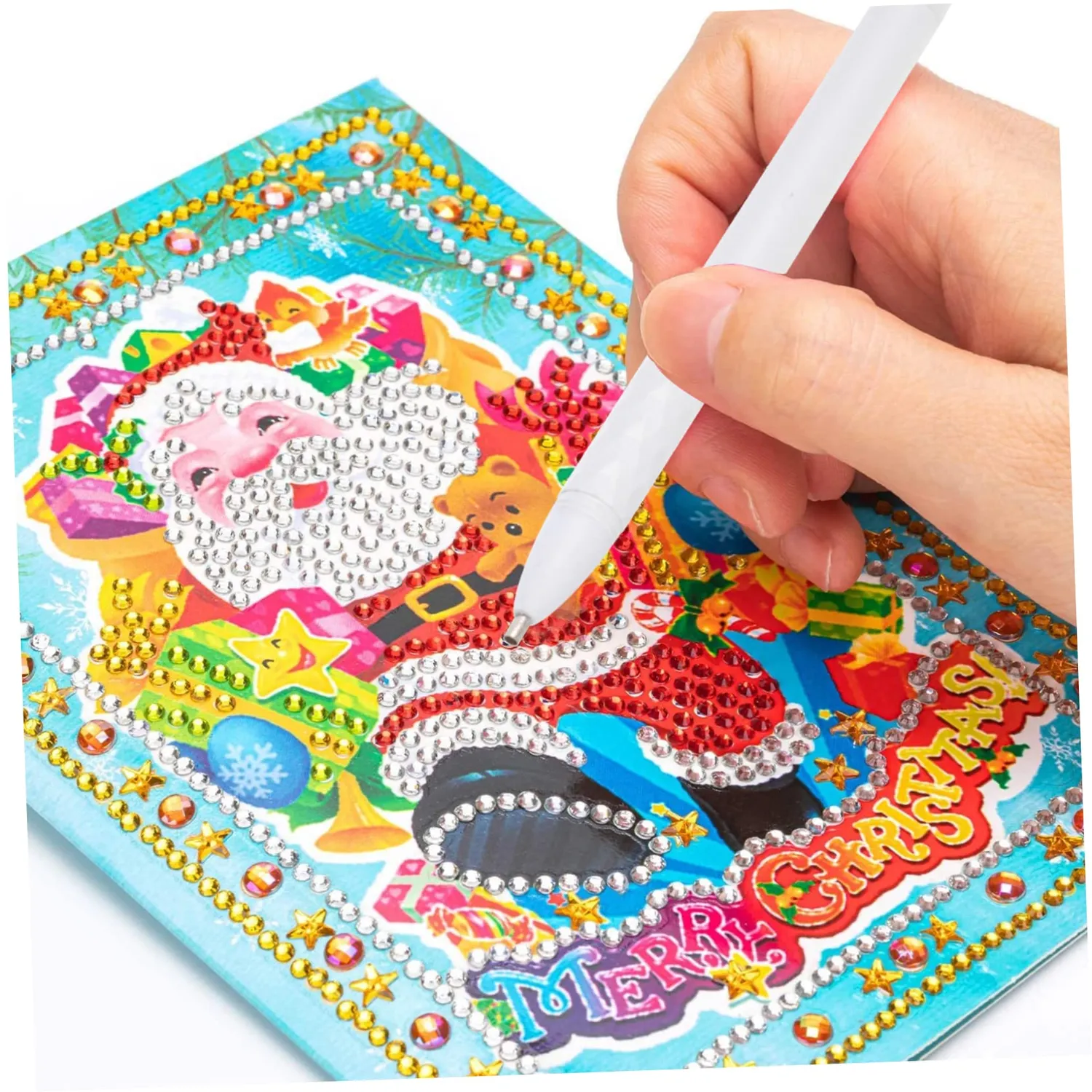 Angoily penna luminosa diamond painting 1 pz con luce strass