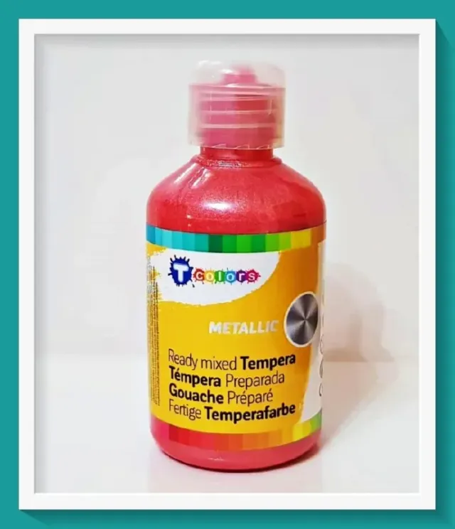 Tcolors D-7944565 tempera metallizzata rosso 250 ml coprente