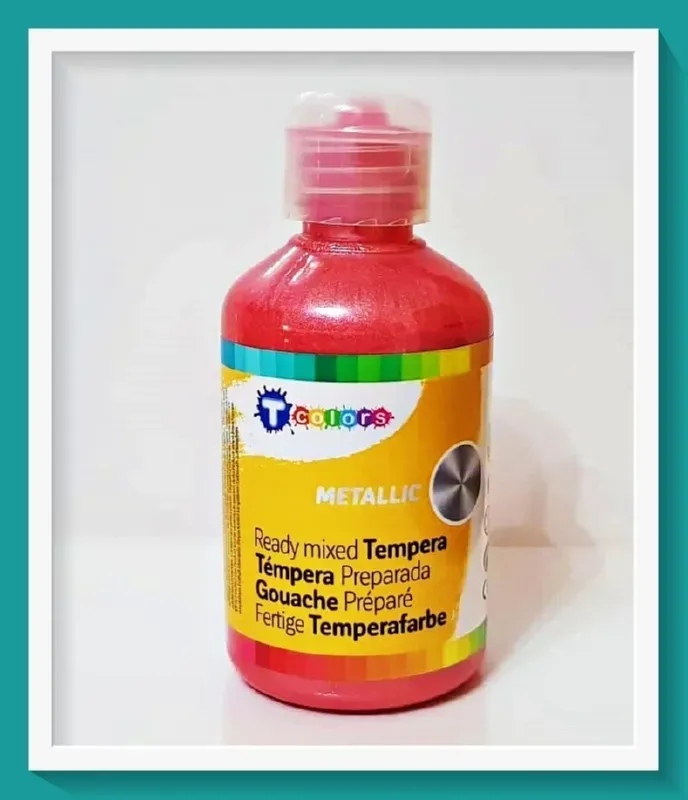 Tcolors D-7944565 tempera metallizzata rosso 250 ml coprente
