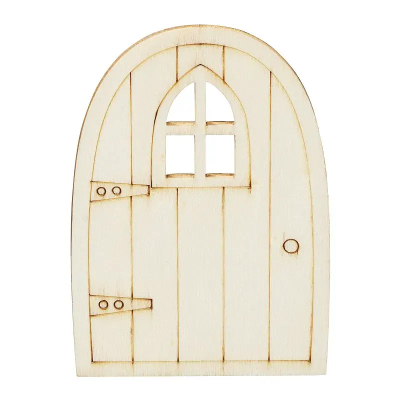 Deco Foam porta decorativa in legno 6x10 cm 1 pz per casette