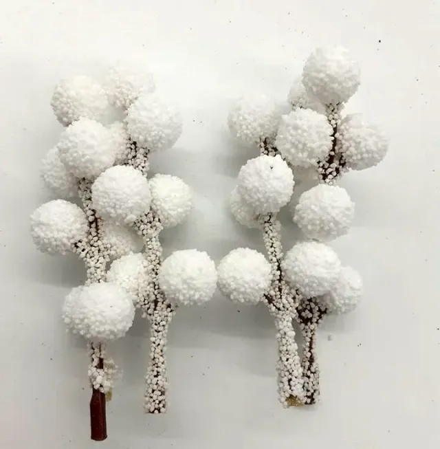 Deco Foam rametto innevato 9 cm decorazione 4 pezzi