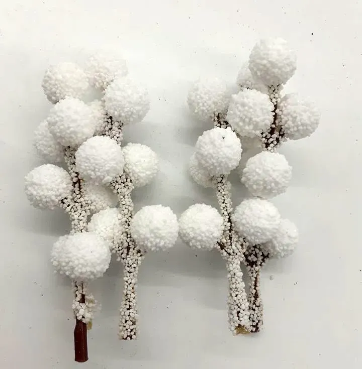 Deco Foam rametto innevato 9 cm decorazione 4 pezzi