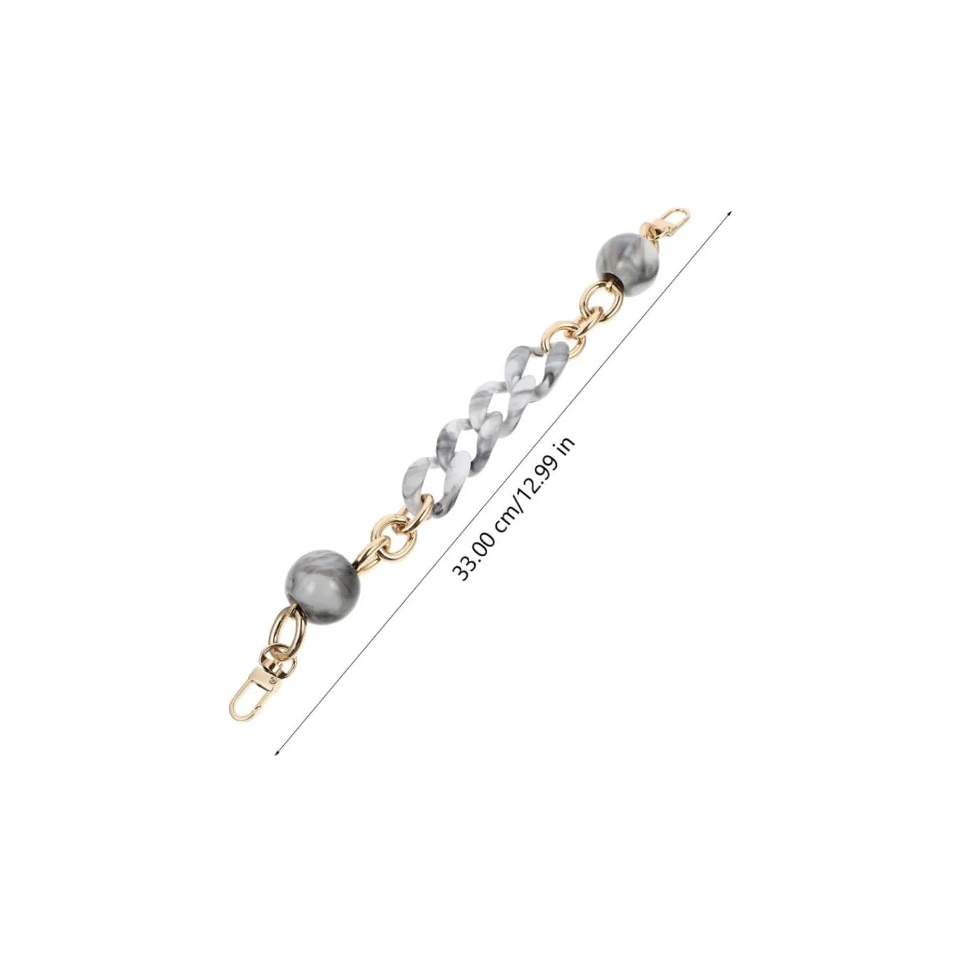 Angoily Catena Borsa Resina Bianca 23X3X3cm Rimovibile